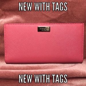 S O L D new kate spade pink wallet  warm guava